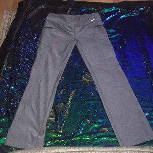 Gray bootcut style stretch pants